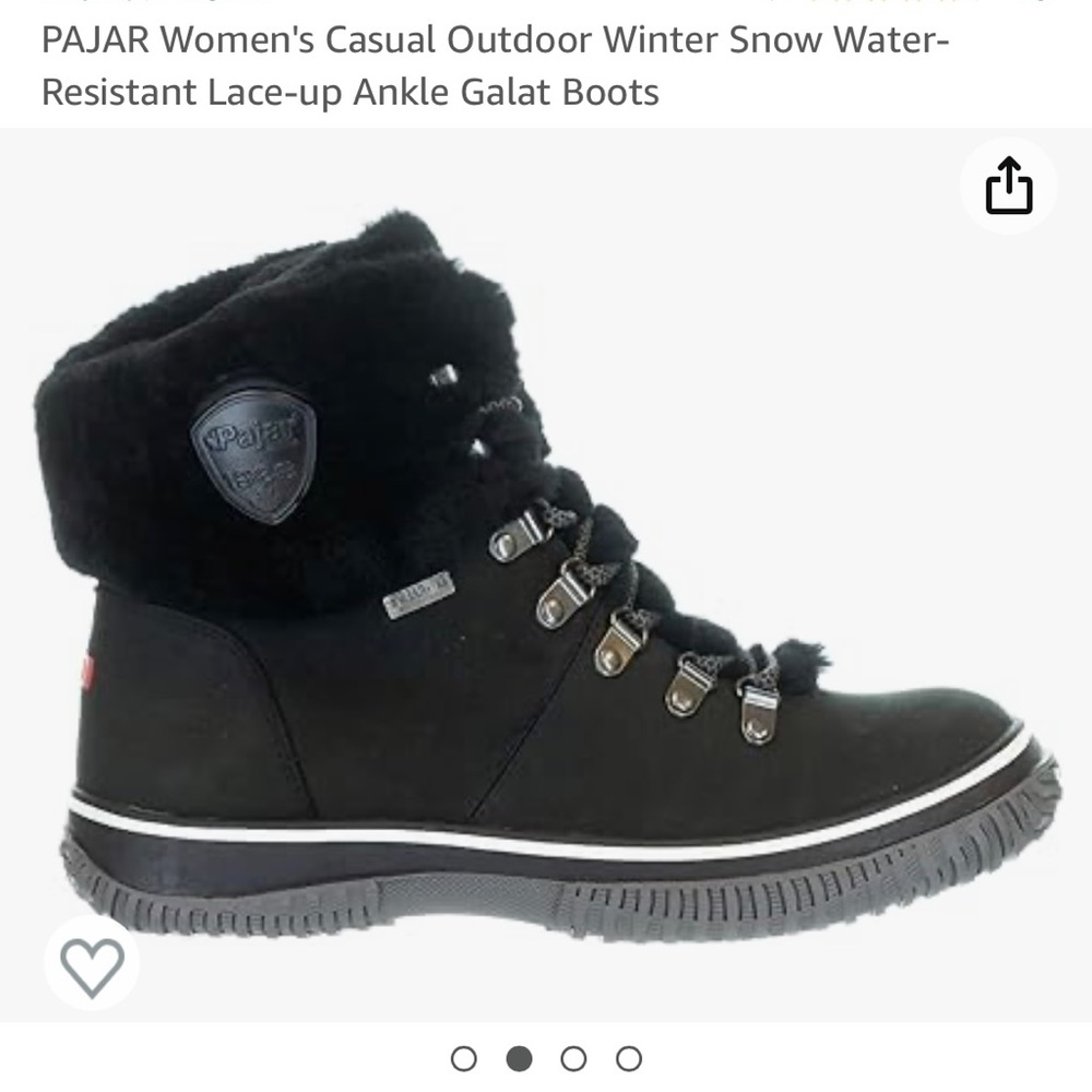 Pajar Galat Black Boot 39 NWT